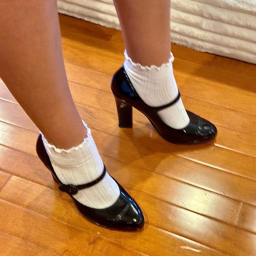 Cole Haan Black Mary Jane Heels - Picture 7 of 8